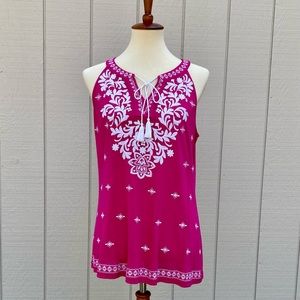 INC International Concepts Embroidered Halter Style Top